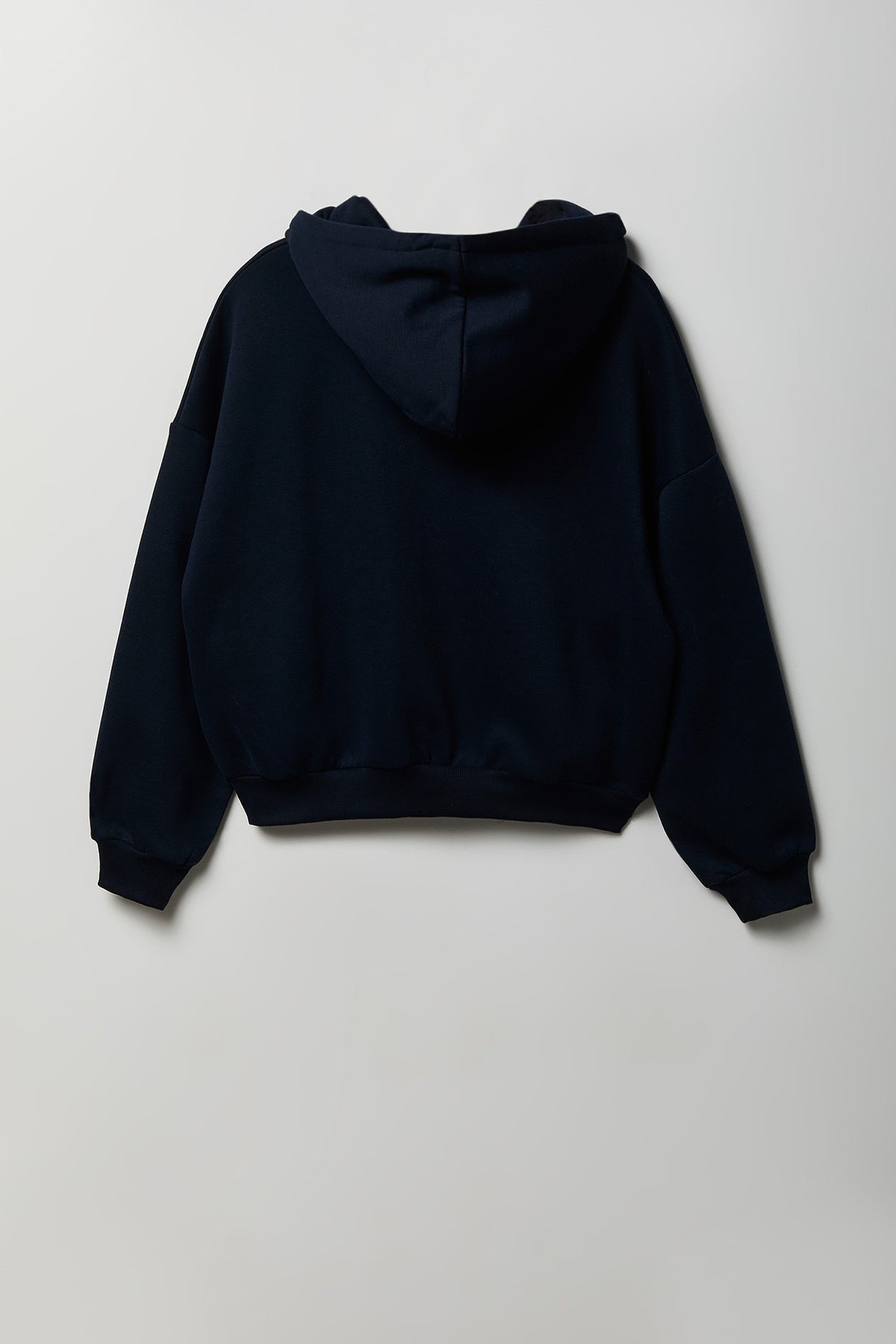 Alt View 5. Fleece Boxy Zip Hoodie - Dark Blue