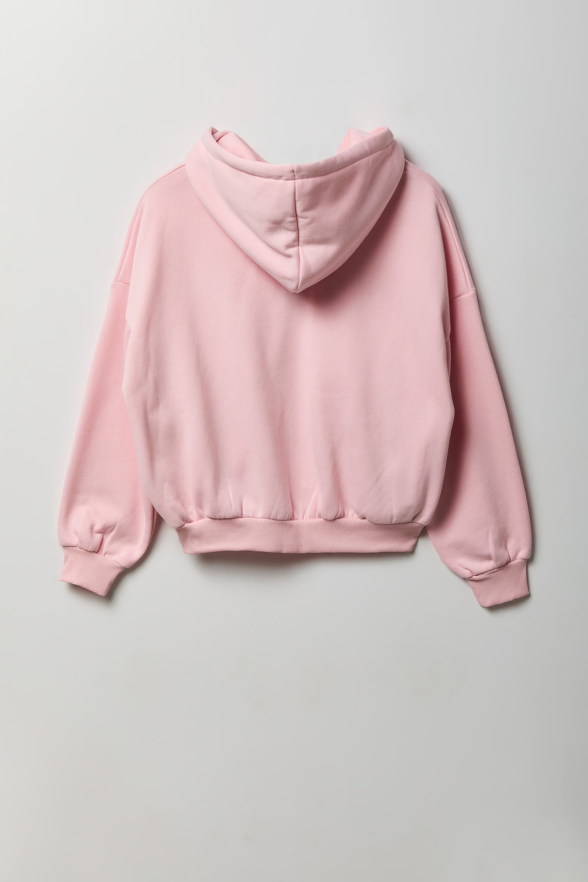 Alt View 5. Fleece Boxy Zip Hoodie - Light Pink