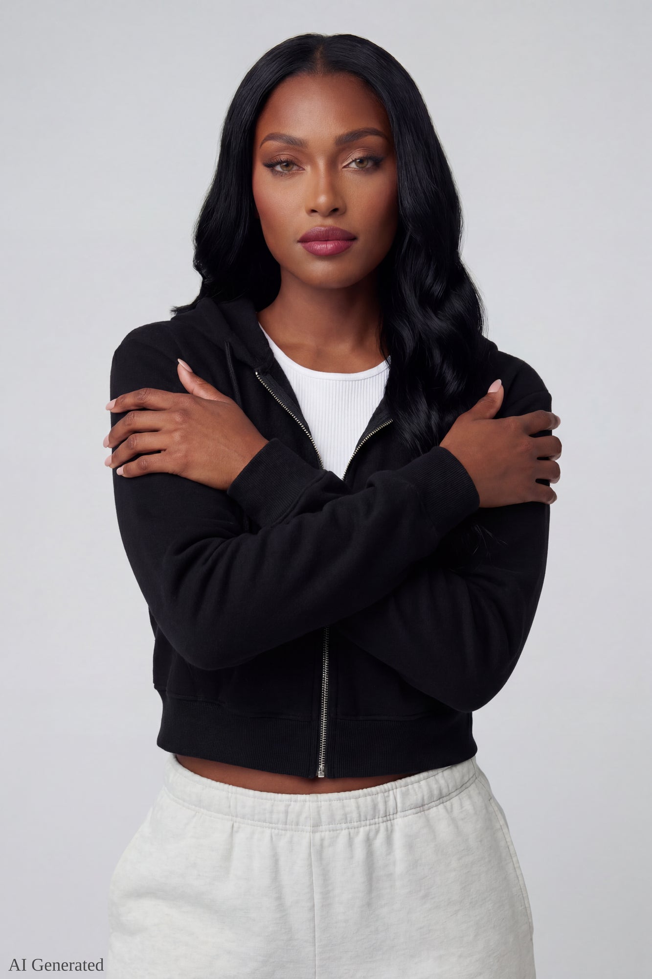 Fleece Cropped Zip Hoodie – Charlotte Russe
