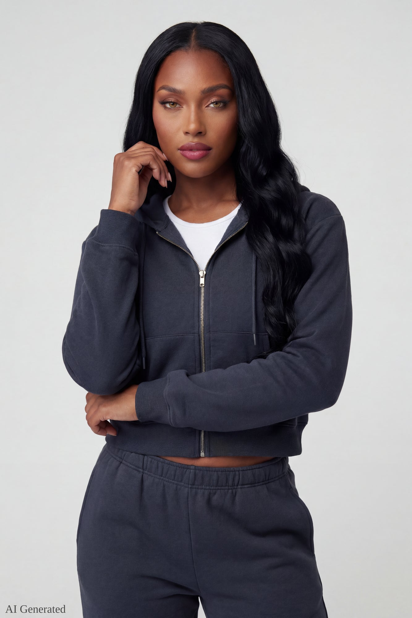 Fleece Cropped Zip Hoodie – Charlotte Russe