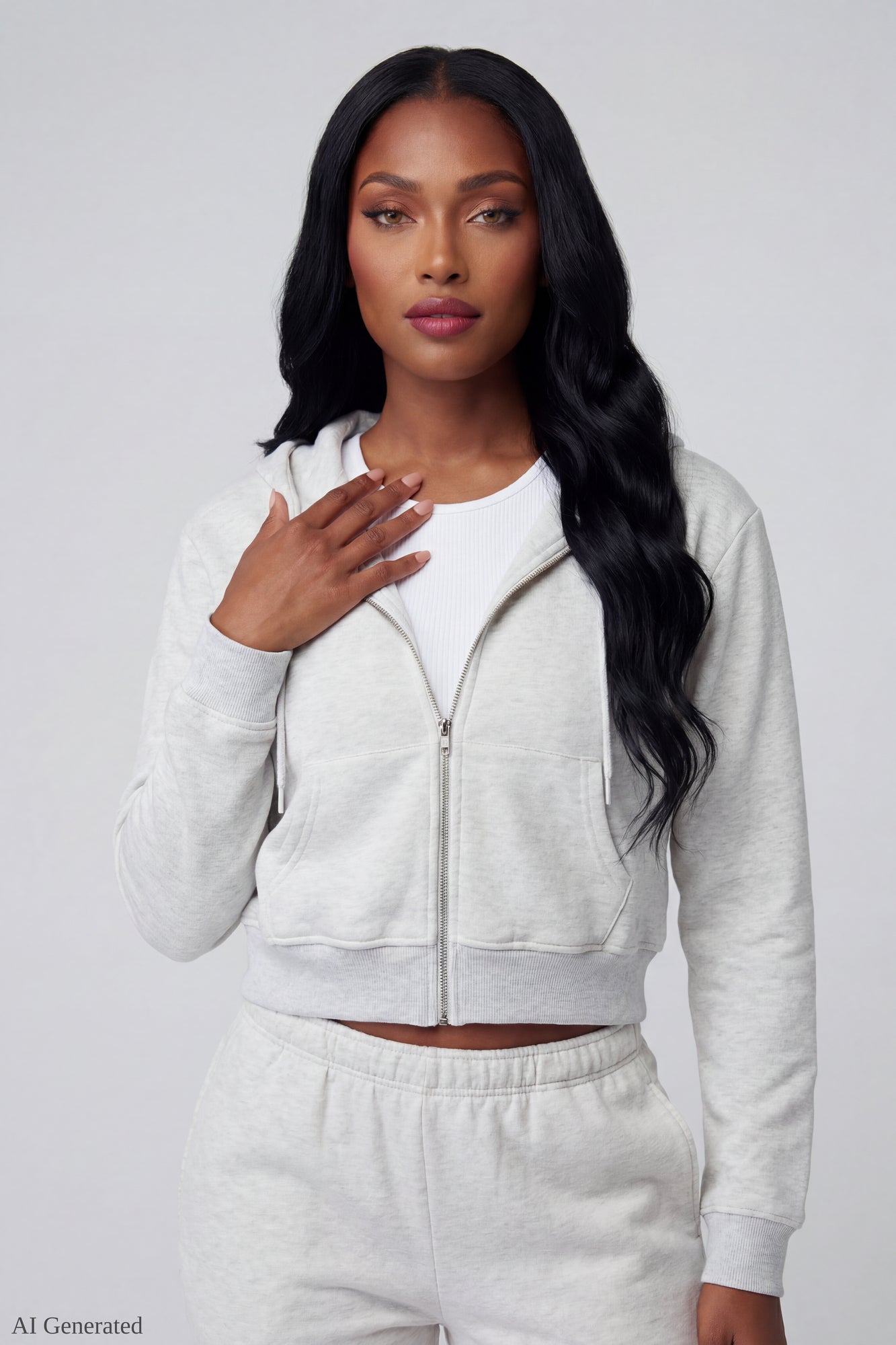 Fleece Cropped Zip Hoodie – Charlotte Russe