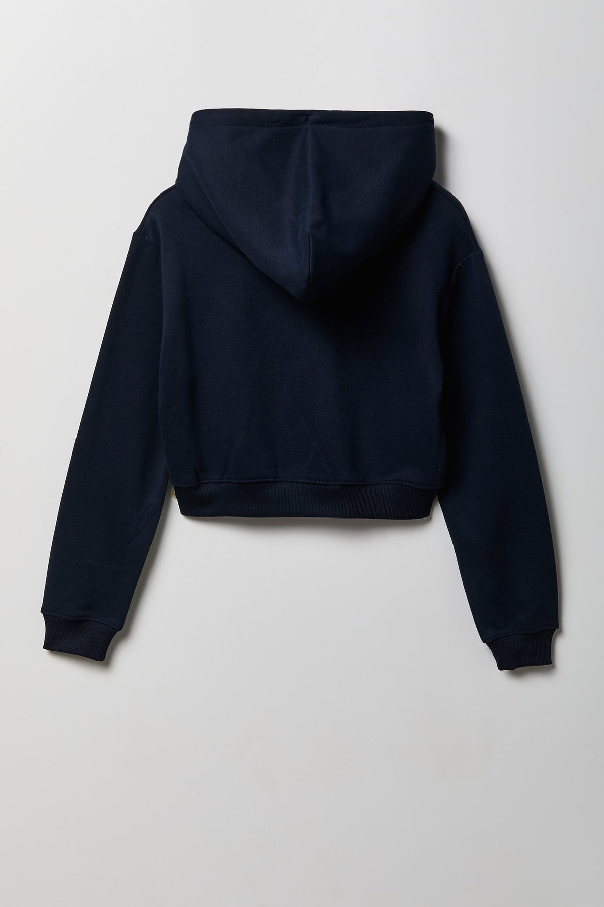 Alt View 5. Fleece Cropped Zip Hoodie - Dark Blue