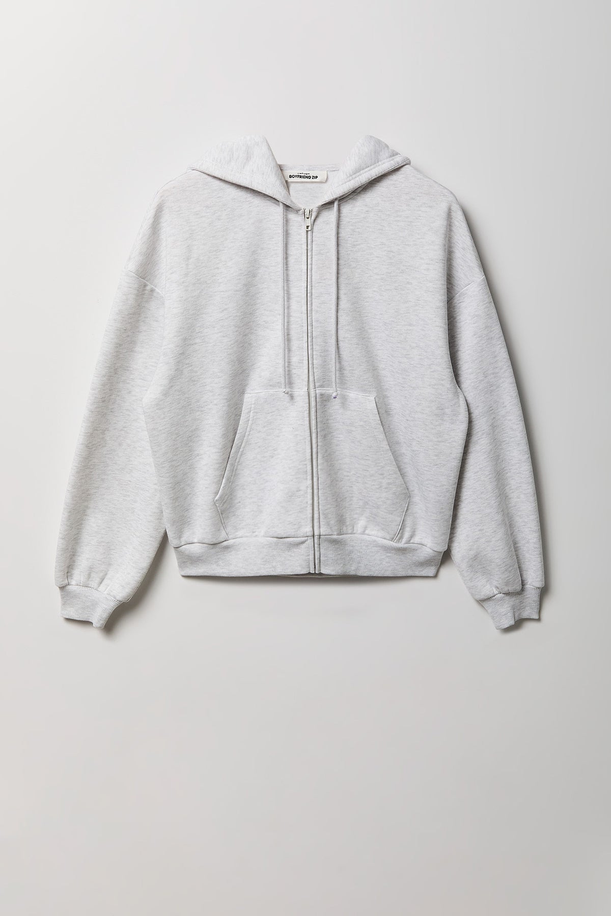 Alt View 5. Fleece Boxy Zip Hoodie - Ivory
