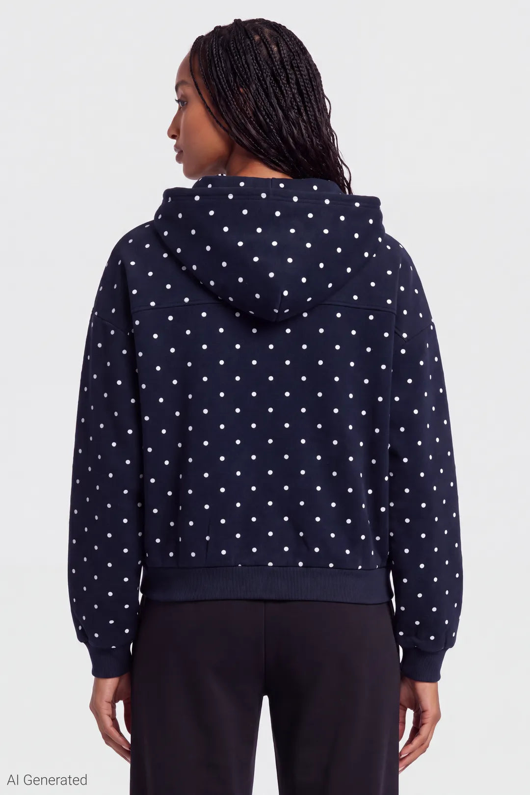 Alt View 2. Fleece Boxy Zip Hoodie - Multi