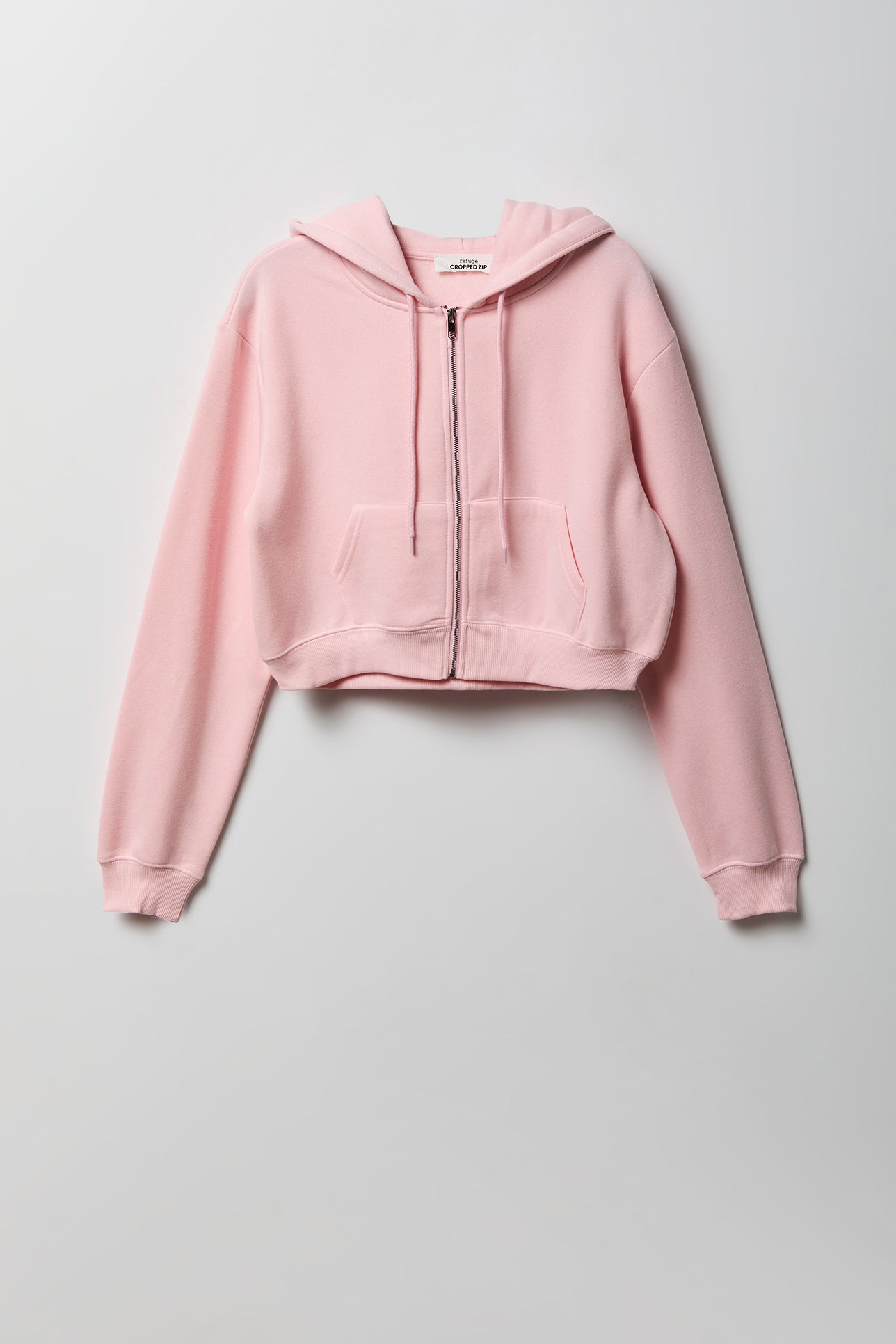Fleece Cropped Zip Hoodie – Charlotte Russe