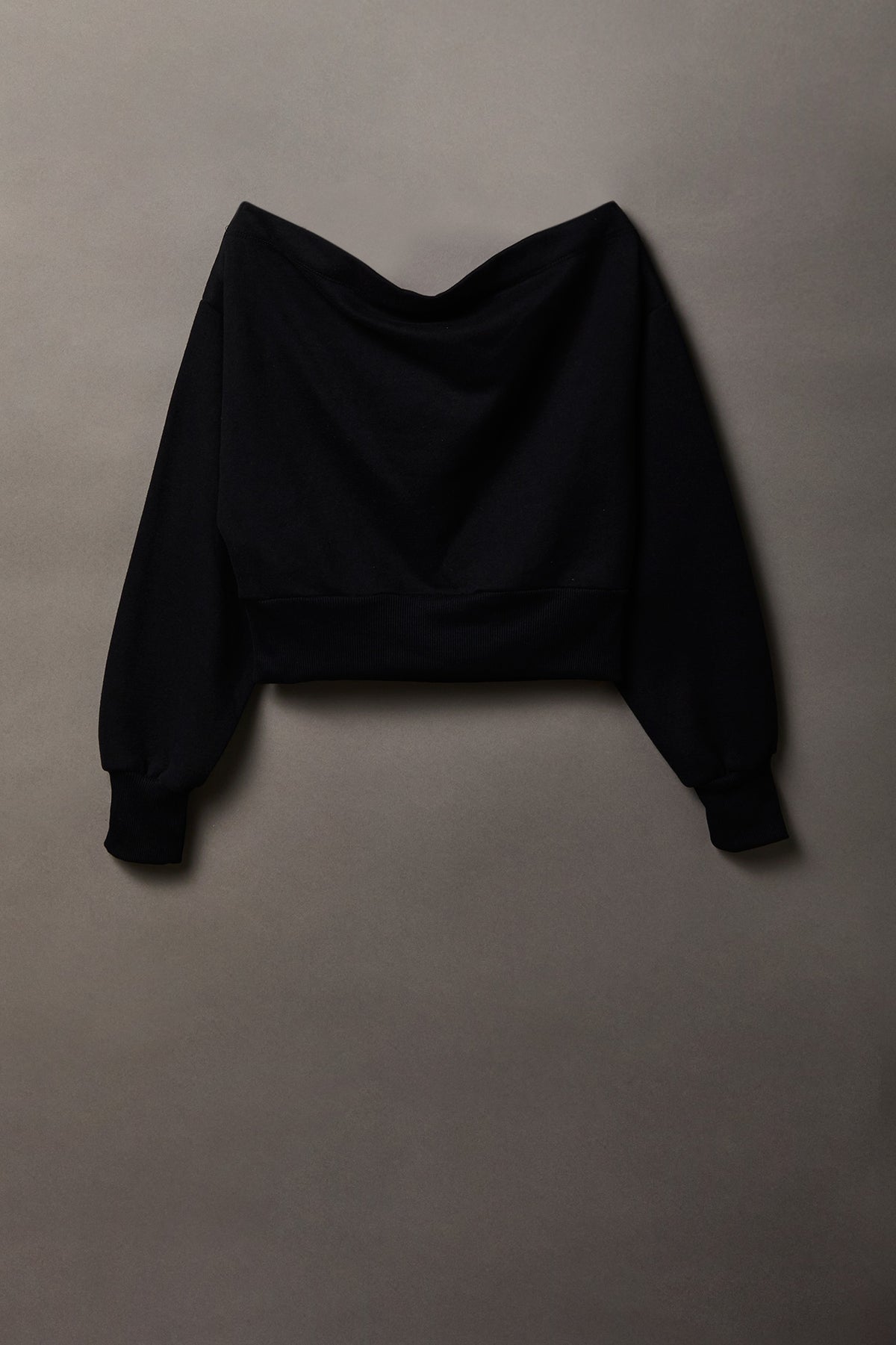 Alt View 2. Playboy Fleece Off Shoulder Sweatshirt - Black
