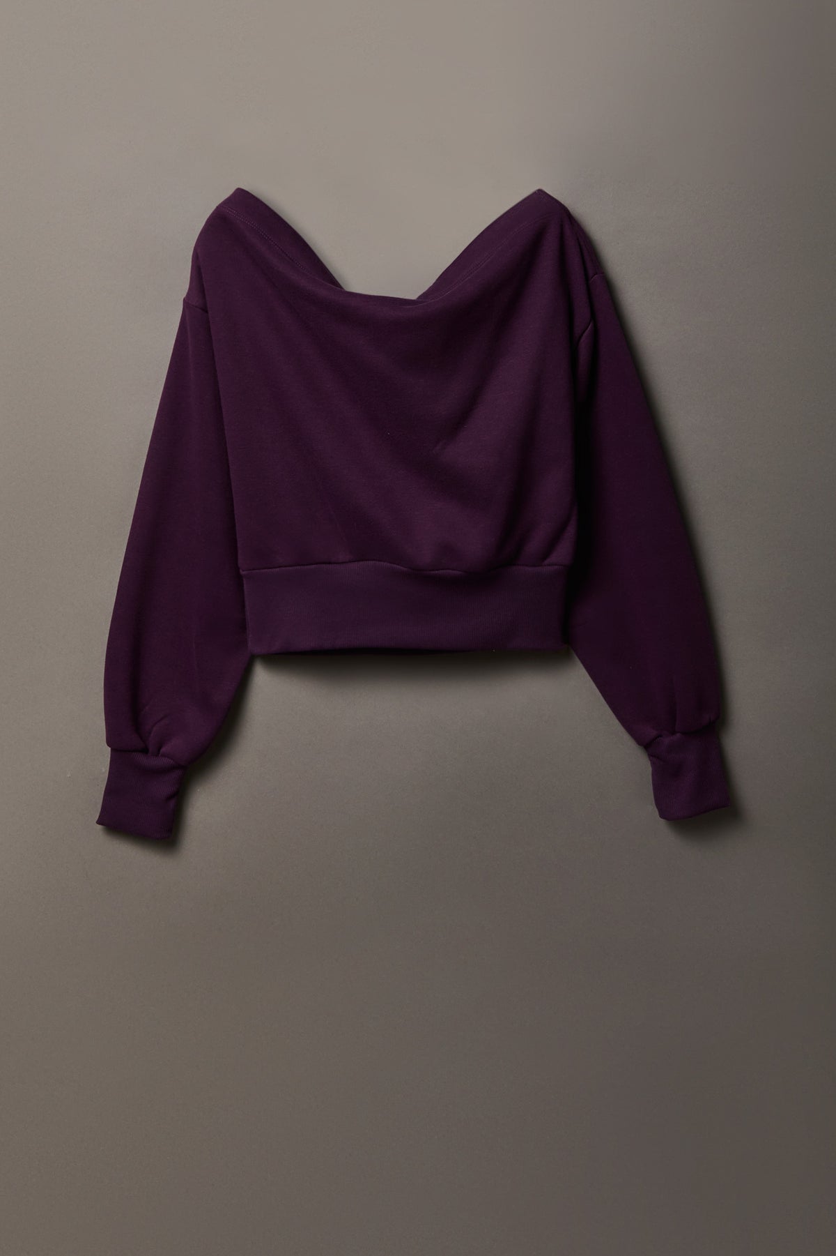 Alt View 2. Playboy Fleece Off Shoulder Sweatshirt - Purple