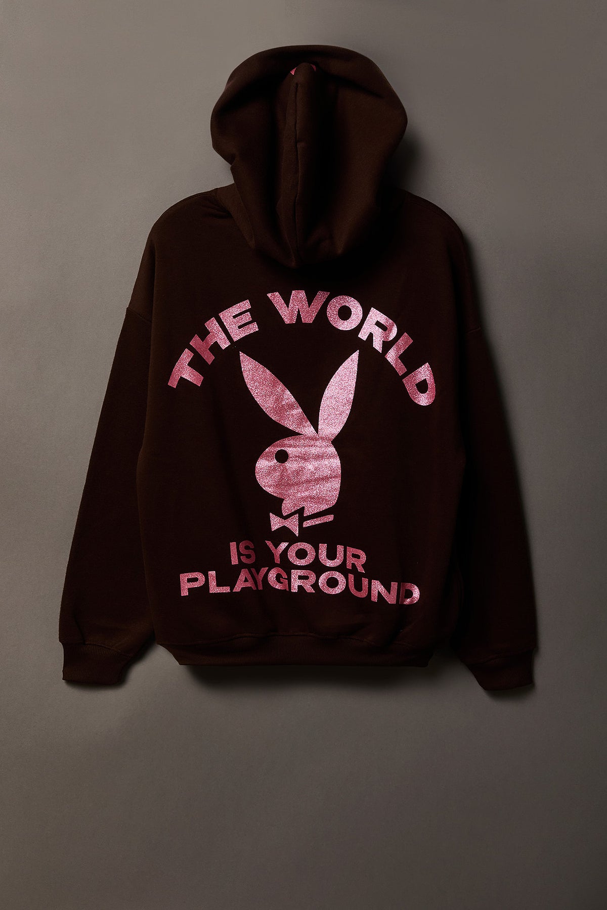 Alt View 4. Playboy Fleece Boxy Hoodie - Brown