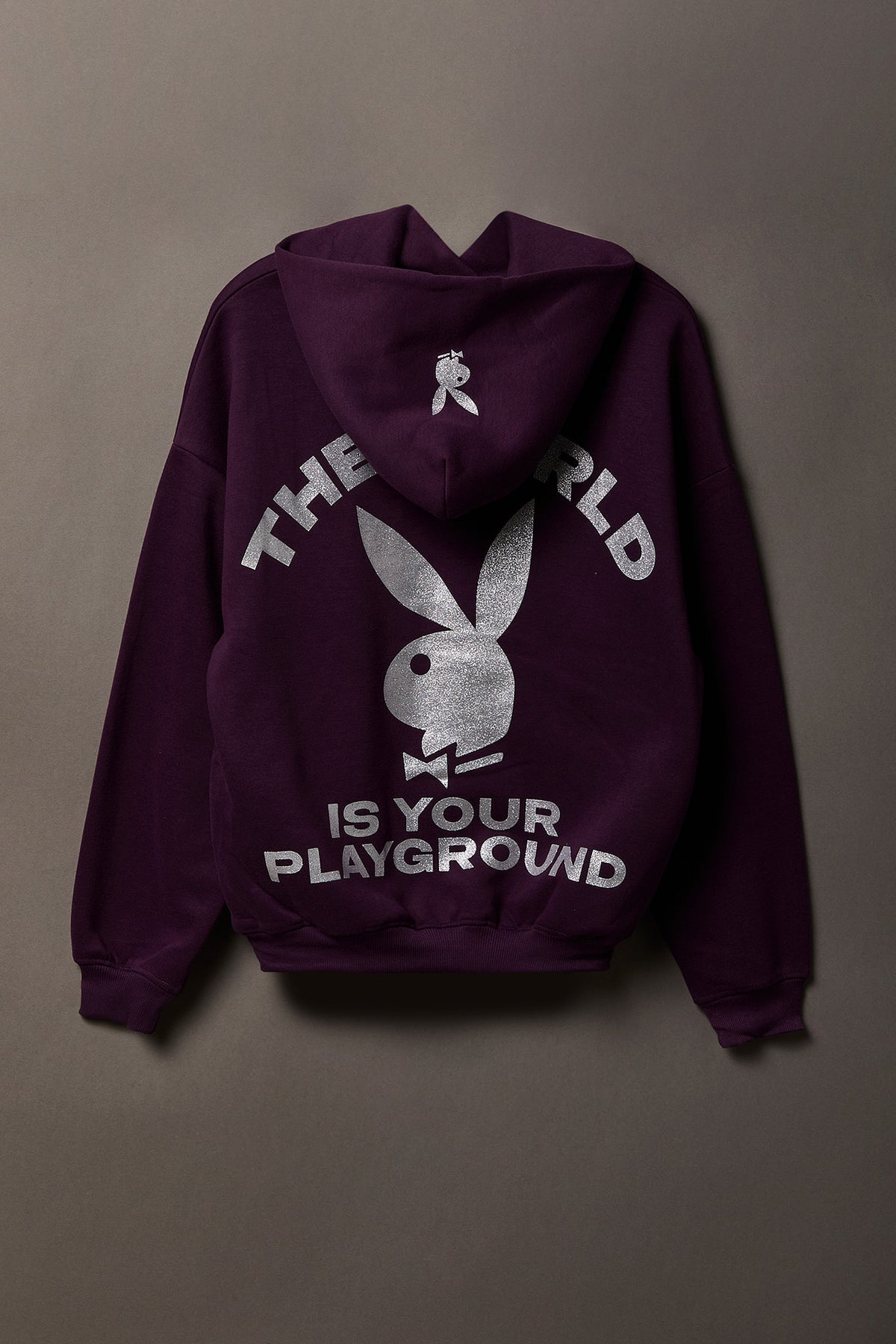 Alt View 2. Playboy Fleece Boxy Hoodie - Purple