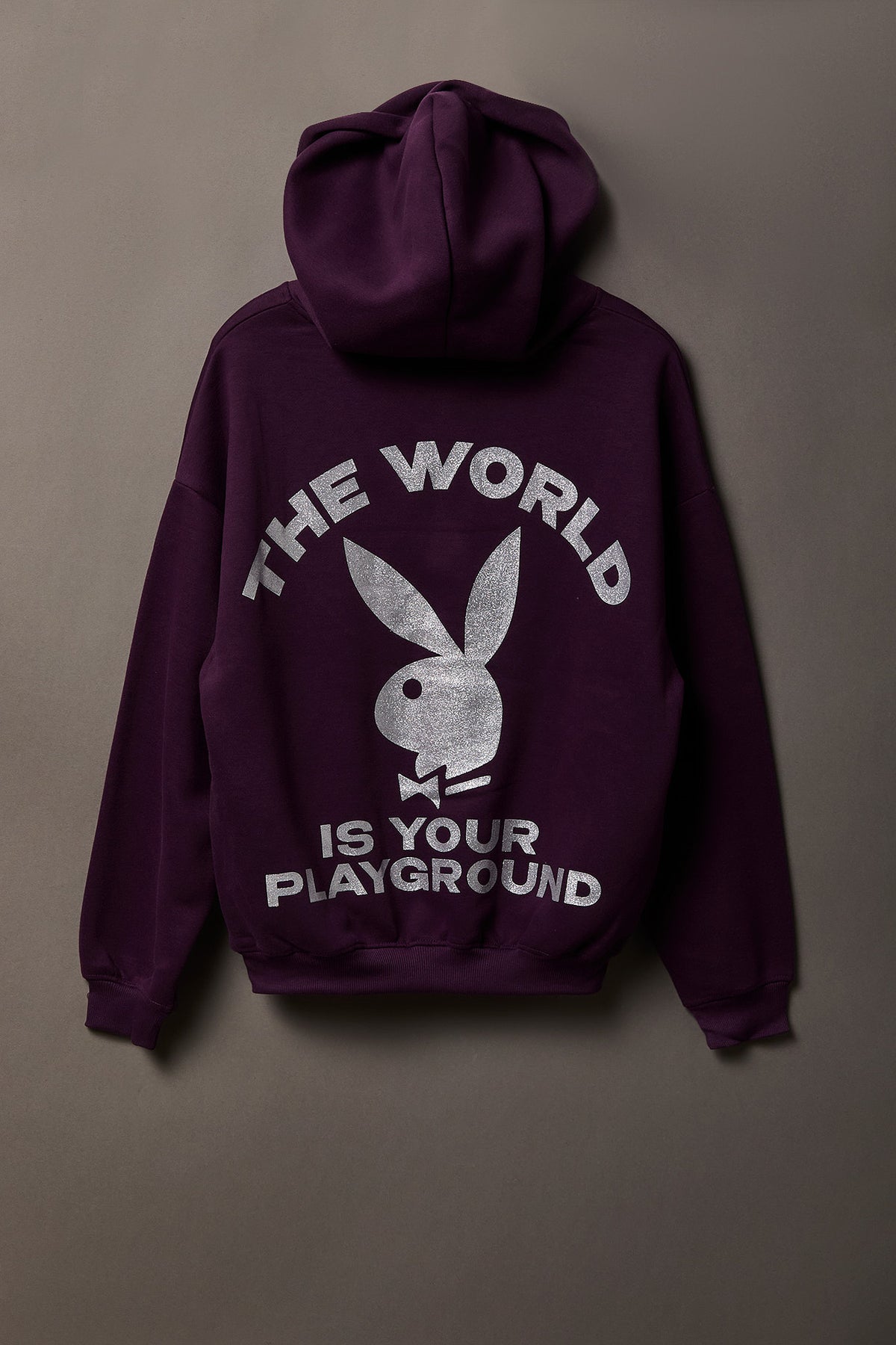 Alt View 3. Playboy Fleece Boxy Hoodie - Purple