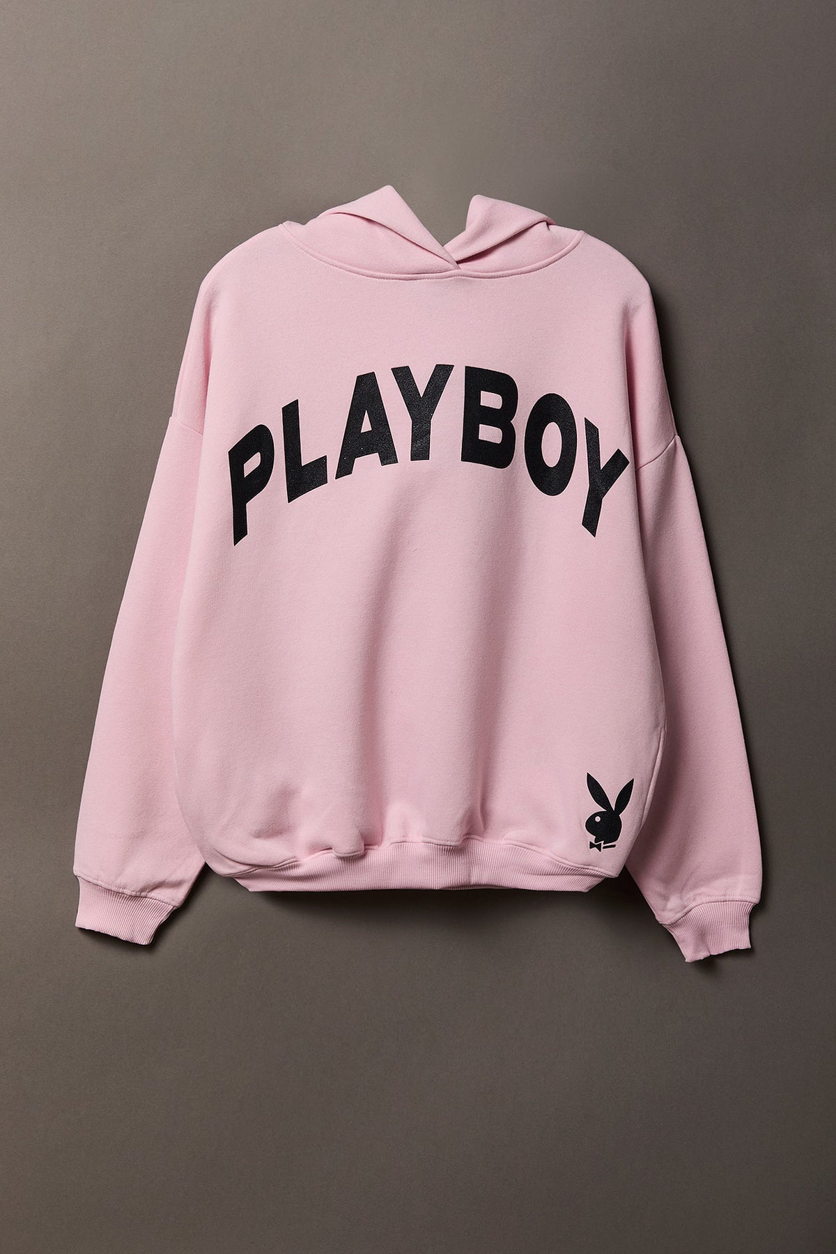 Playboy Fleece Boxy Hoodie - Light Pink