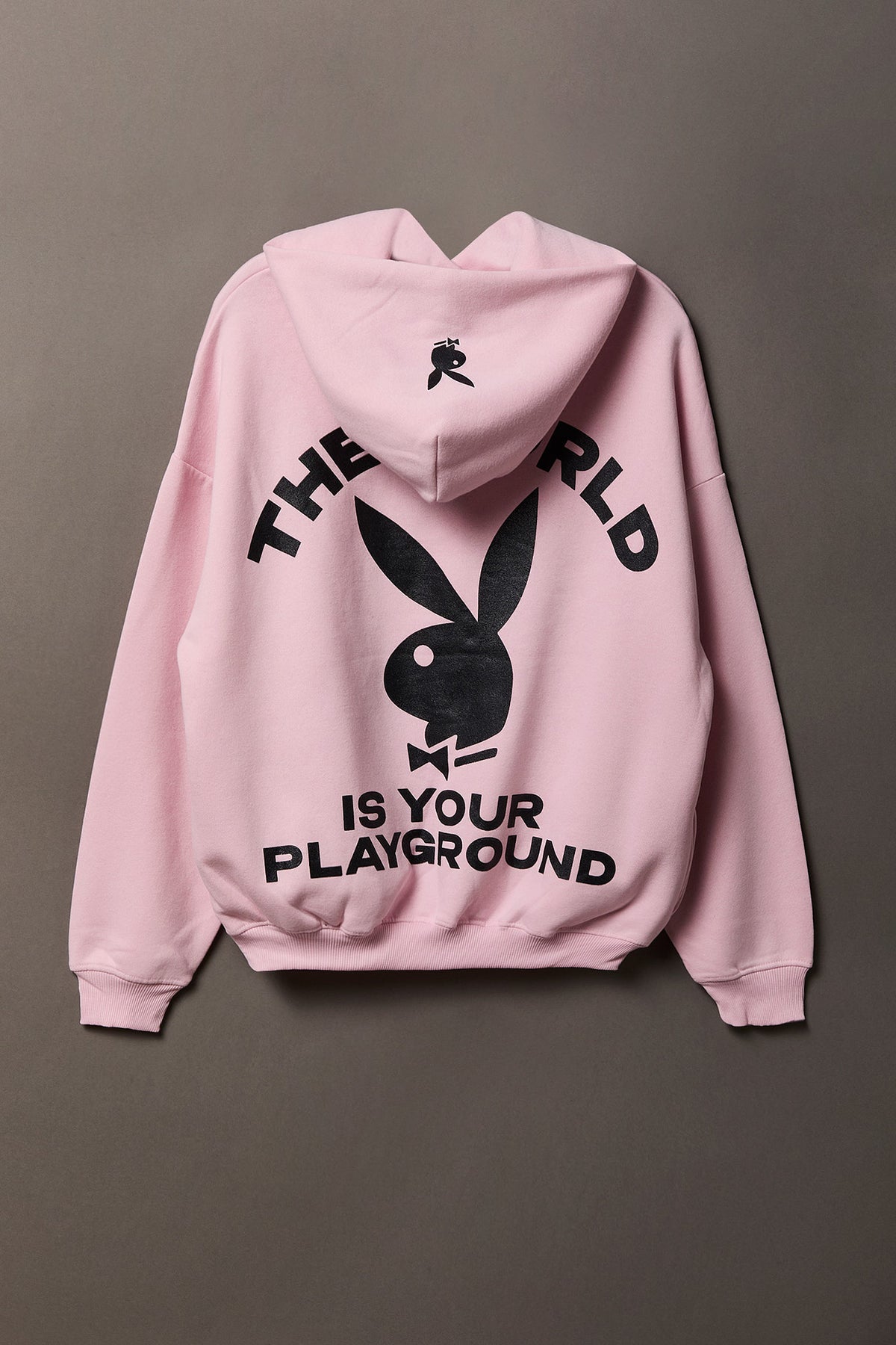 Alt View 2. Playboy Fleece Boxy Hoodie - Light Pink