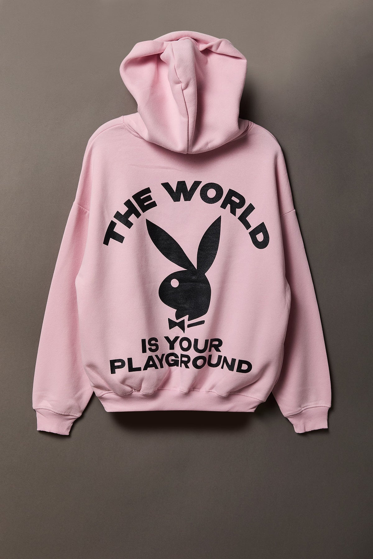 Alt View 3. Playboy Fleece Boxy Hoodie - Light Pink