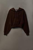 Playboy Embossed Cropped Zip Fleece Hoodie