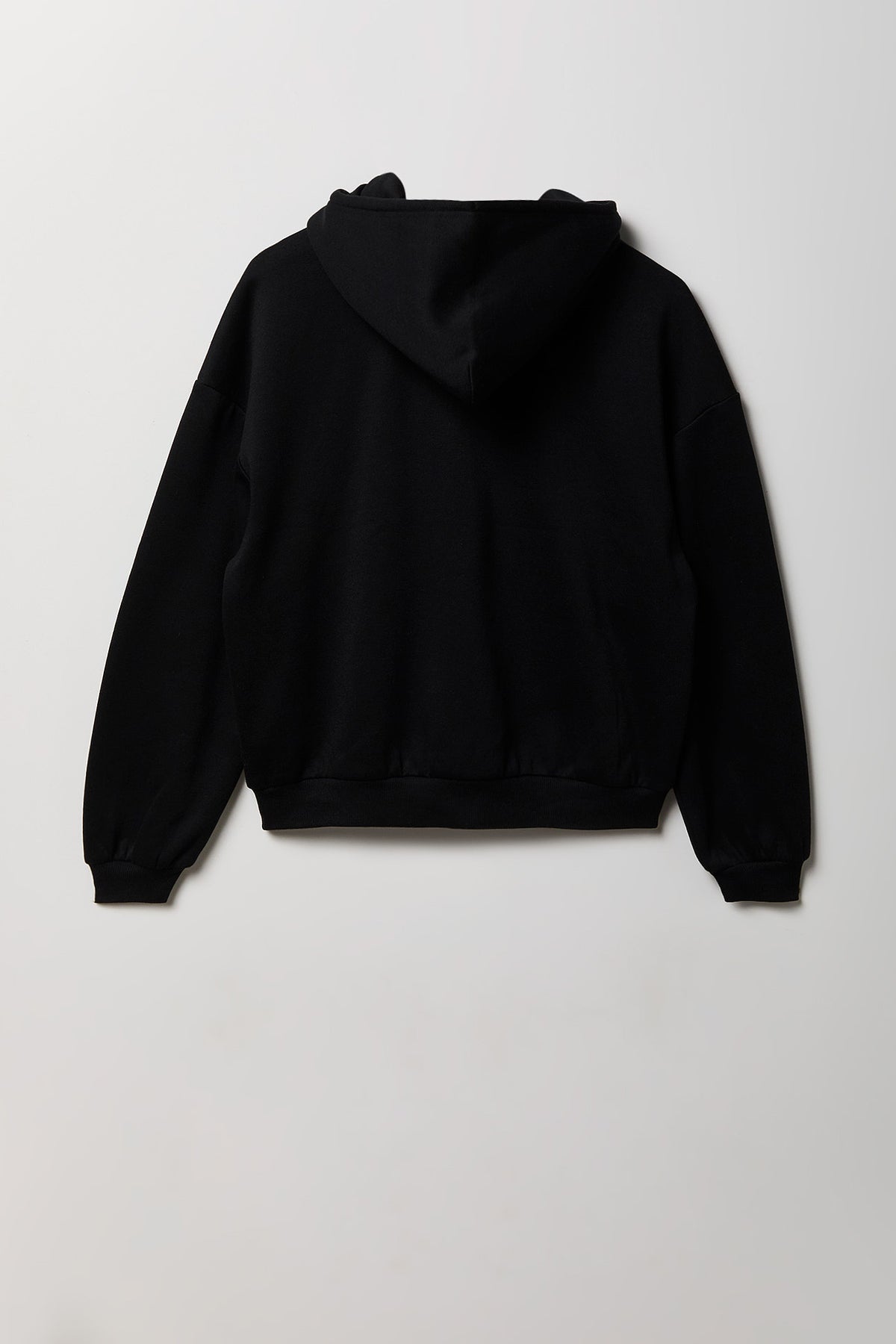 Alt View 2. Fleece Zip Hoodie - Black