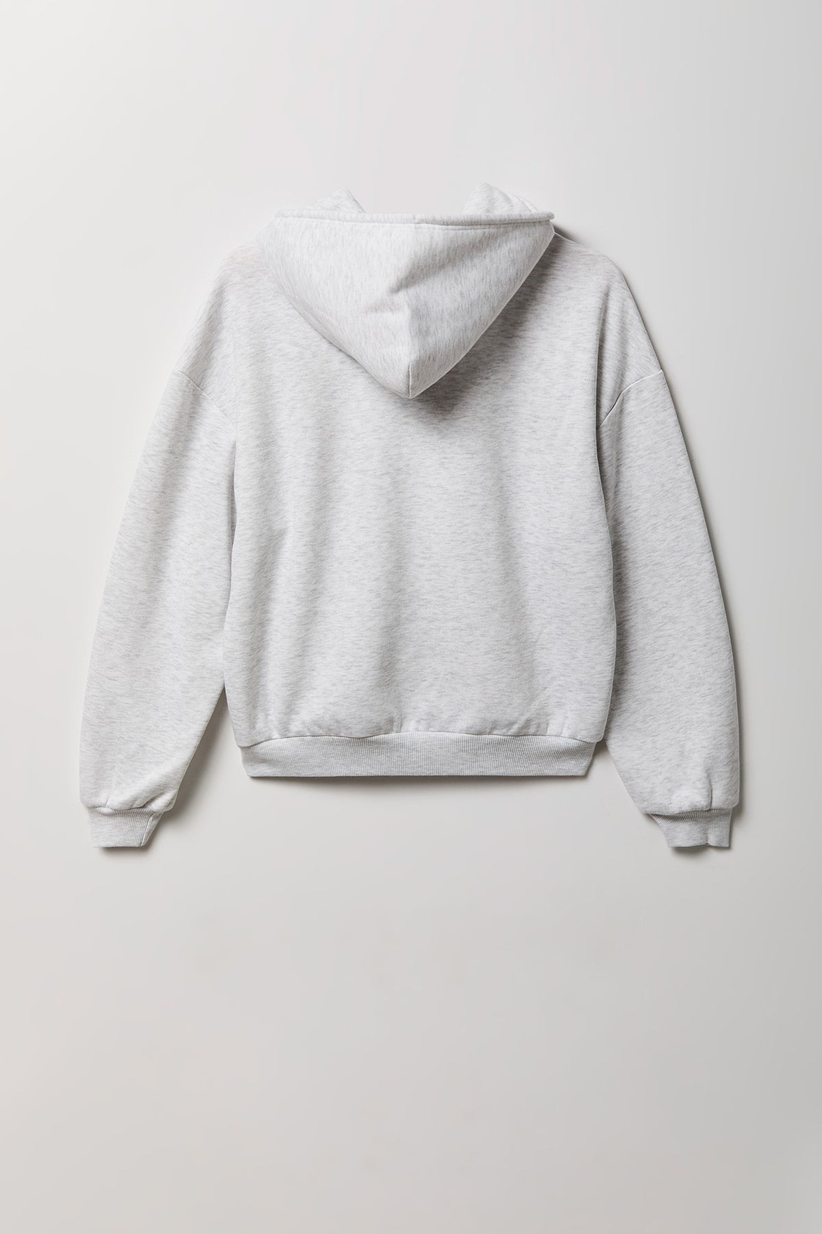 Alt View 2. Fleece Zip Hoodie - Light Grey