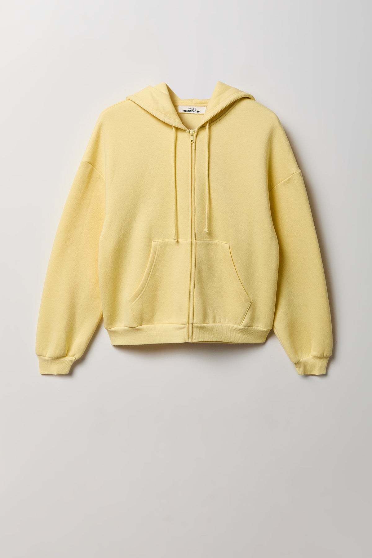Fleece Zip Hoodie - Yellow