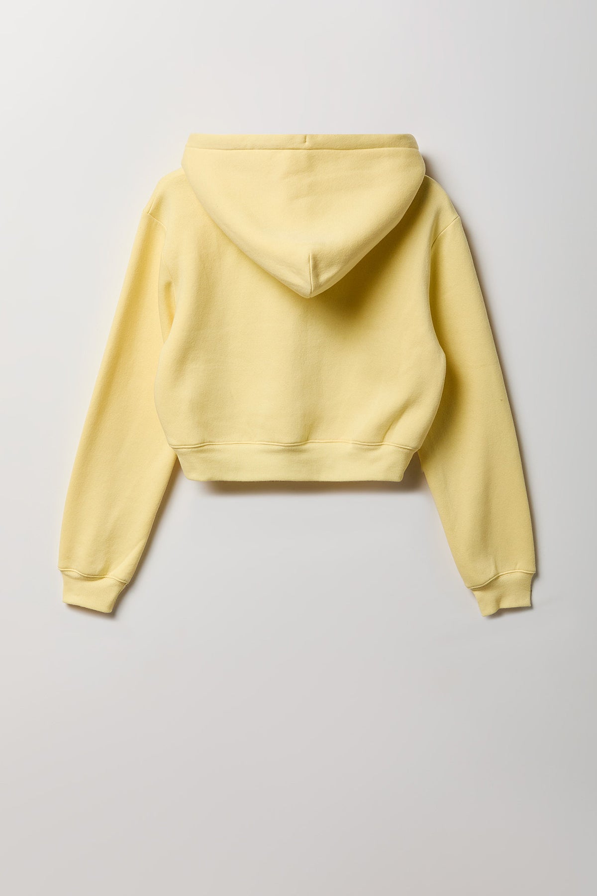Alt View 5. Fleece Cropped Zip Hoodie - Yellow