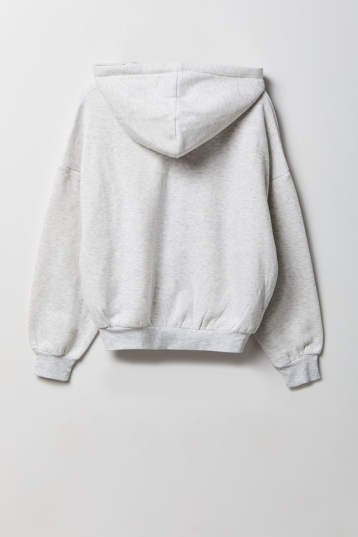 Alt View 6. Fleece Boxy Zip Hoodie - Light Grey