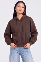 Fleece Boxy Zip Hoodie