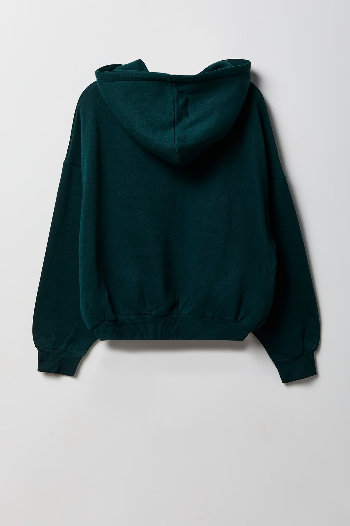 Alt View 6. Fleece Boxy Zip Hoodie - Green