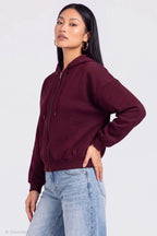 Fleece Boxy Zip Hoodie