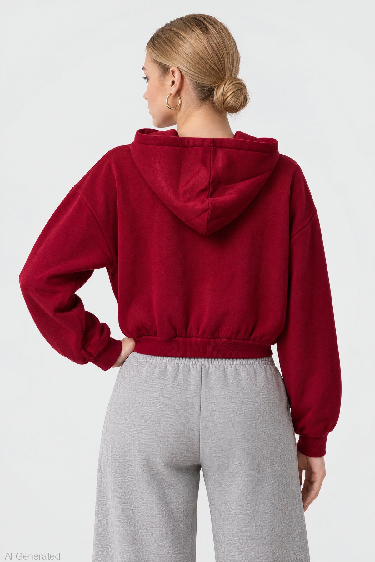Alt View 20. Fleece Boxy Zip Hoodie - Light Pink