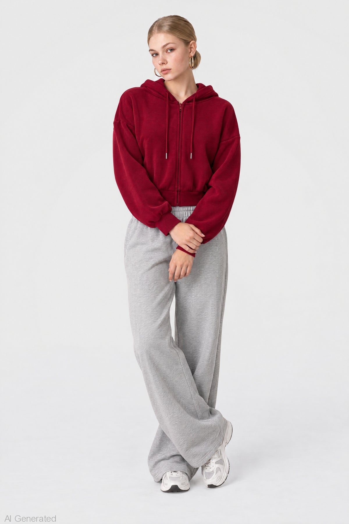 Alt View 21. Fleece Boxy Zip Hoodie - Light Pink