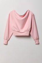Off Shoulder Fleece Sweatshirt