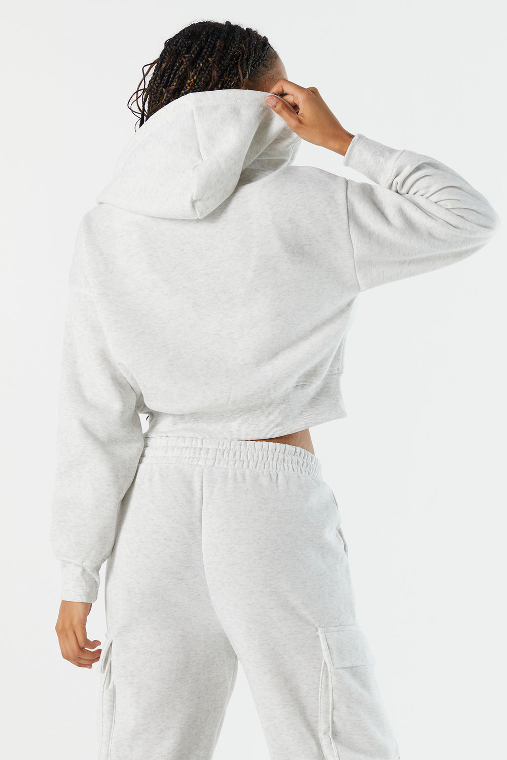 Fleece Cargo Pocket Zip-Up Hoodie Fleece Cargo Pocket Zip-Up Hoodie 10