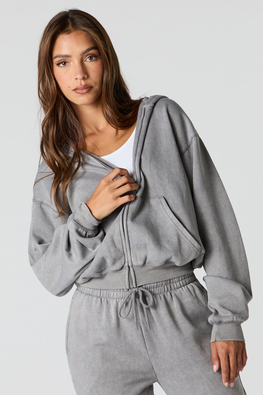 Washed Fleece Zip-Up Hoodie Washed Fleece Zip-Up Hoodie 7