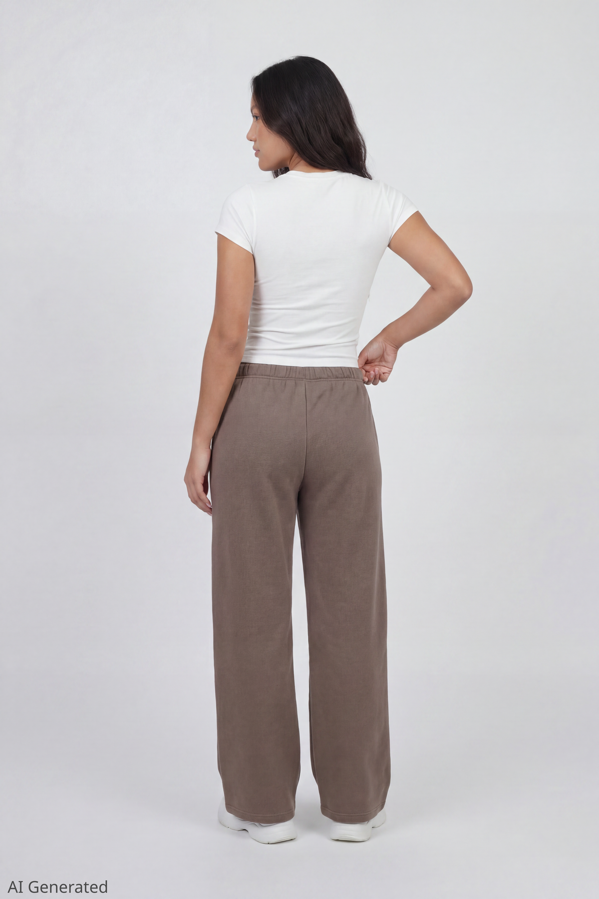 Alt View 7. Fleece Ultra Wide Leg Sweatpant - Taupe