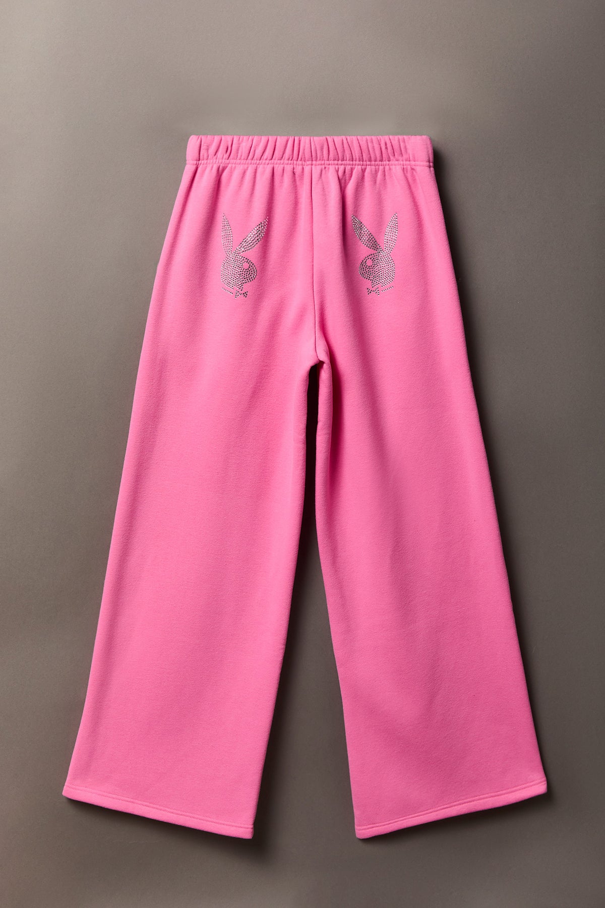 Alt View 2. Playboy Rhinestone Ultra Wide Leg Sweatpant - Pink