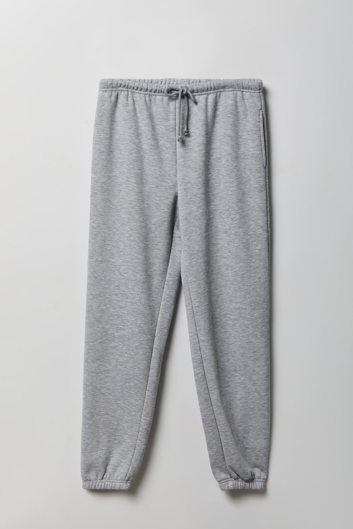 Alt View 4. Fleece Low Rise Slim Jogger - Heather Grey