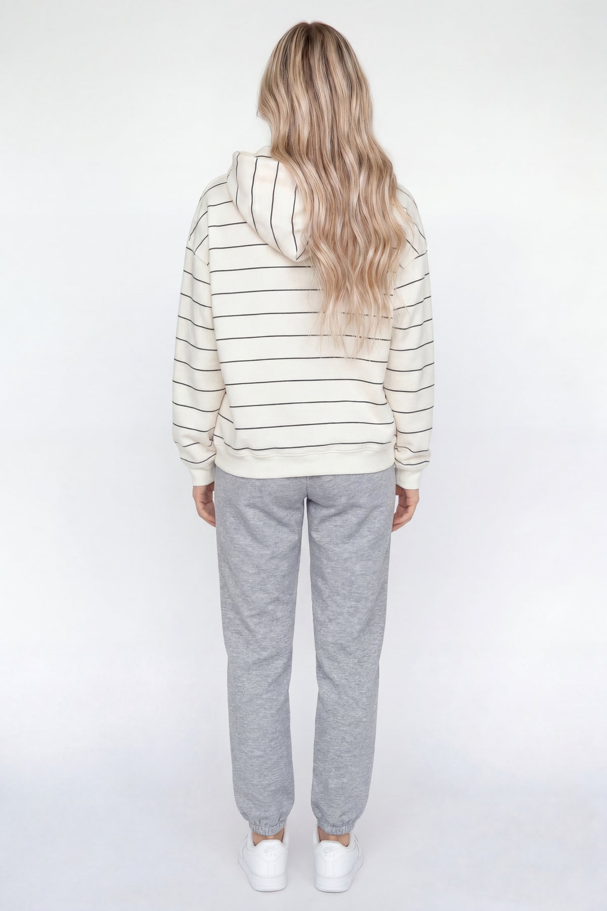 Alt View 2. Fleece Low Rise Slim Jogger - Heather Grey