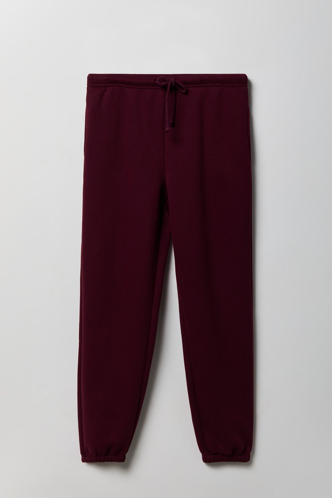 Alt View 4. Fleece Low Rise Slim Jogger - Burgundy