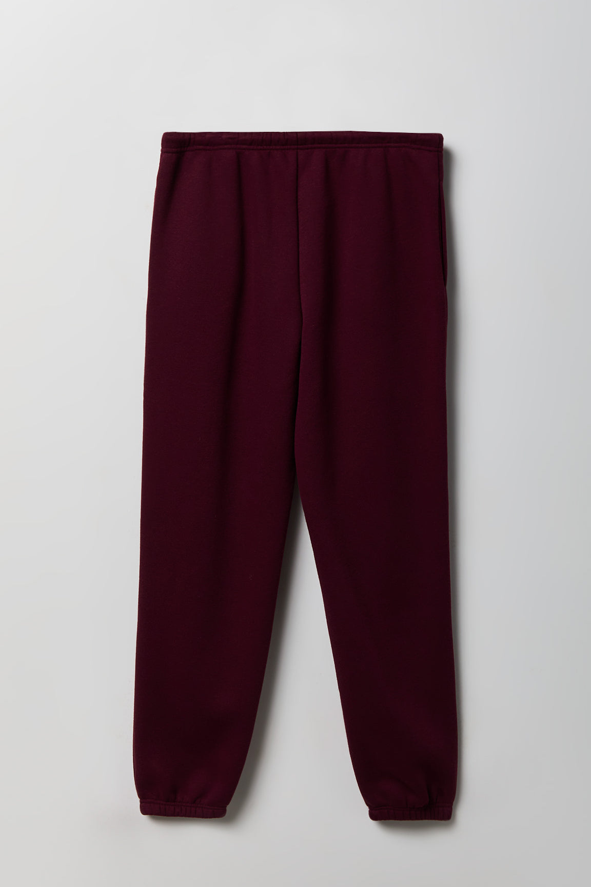 Alt View 5. Fleece Low Rise Slim Jogger - Burgundy