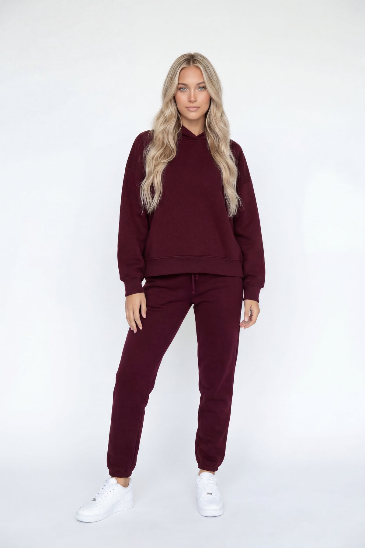 Fleece Low Rise Slim Jogger - Burgundy