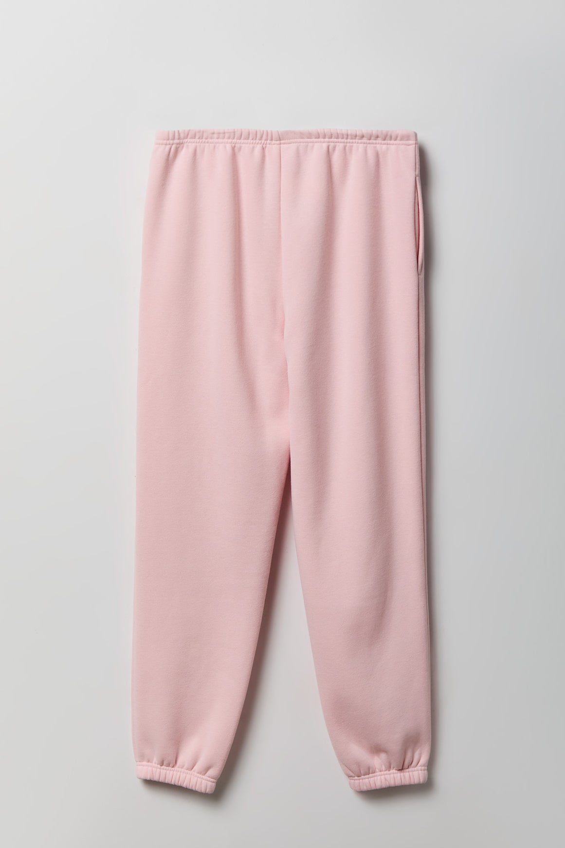 Alt View 4. Fleece Low Rise Slim Jogger - Light Pink
