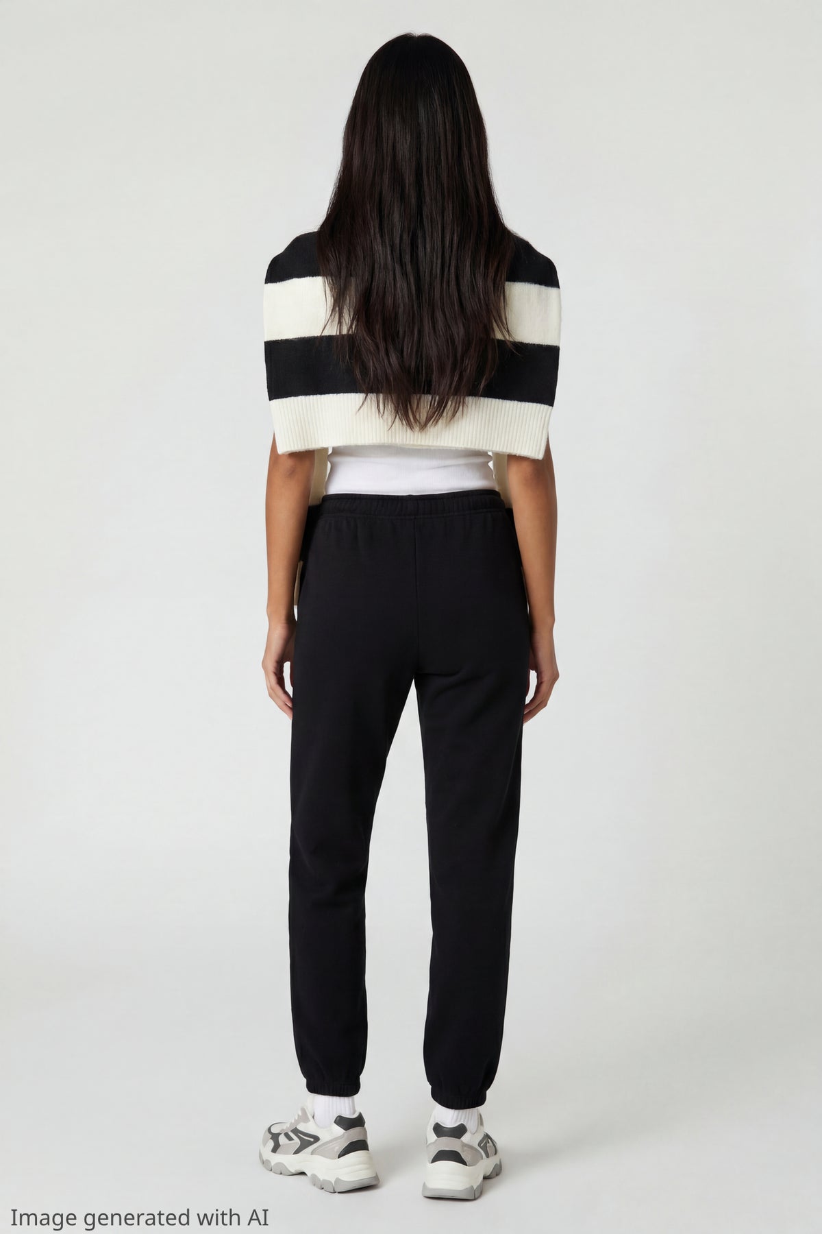 Alt View 2. Fleece Slim Jogger - Black