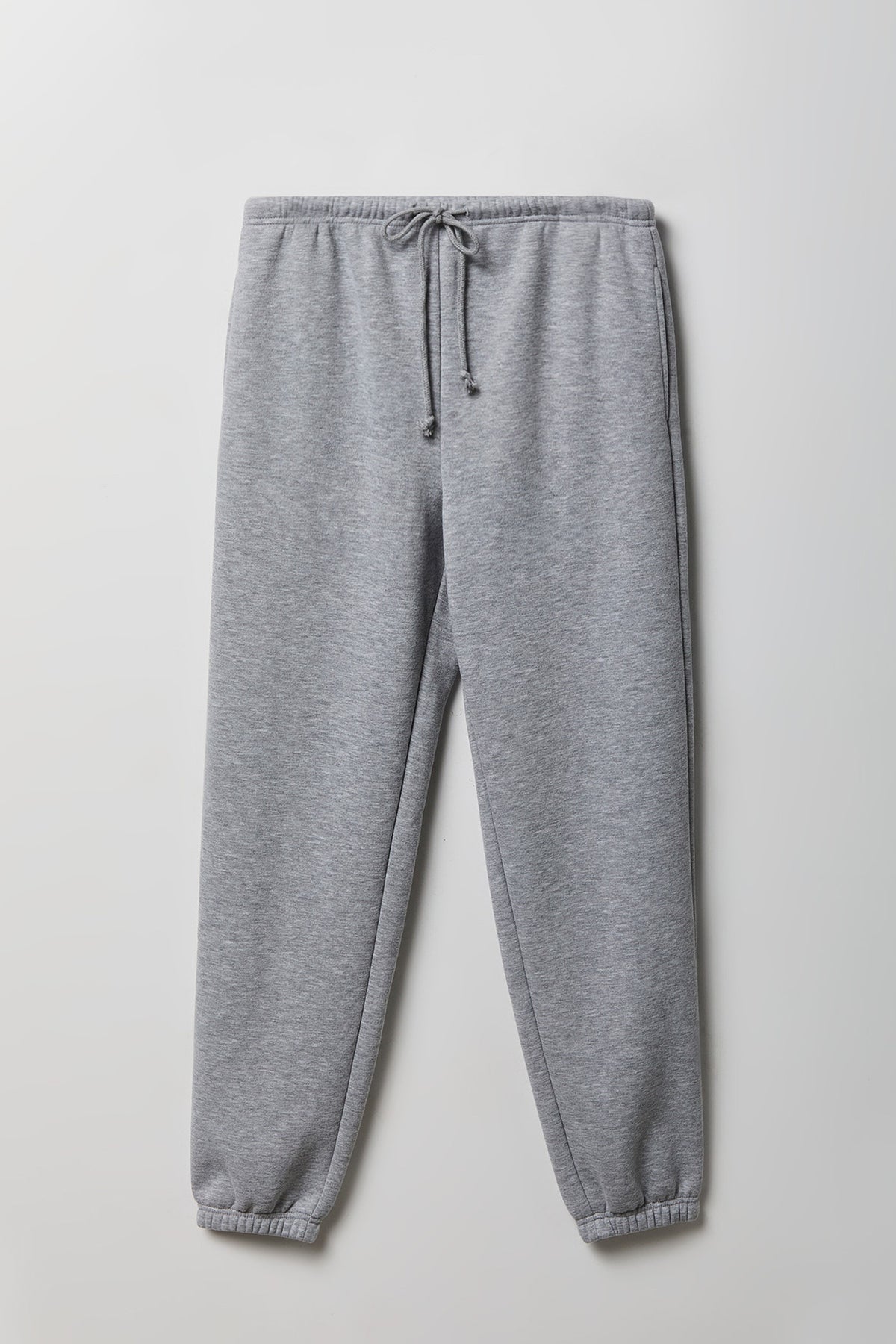 Alt View 4. Fleece Slim Jogger - Heather Grey
