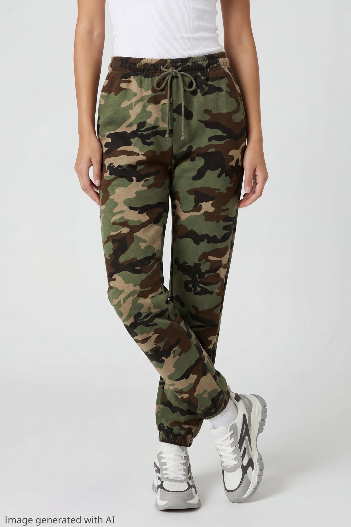 Alt View 3. Fleece Slim Jogger - Camouflage