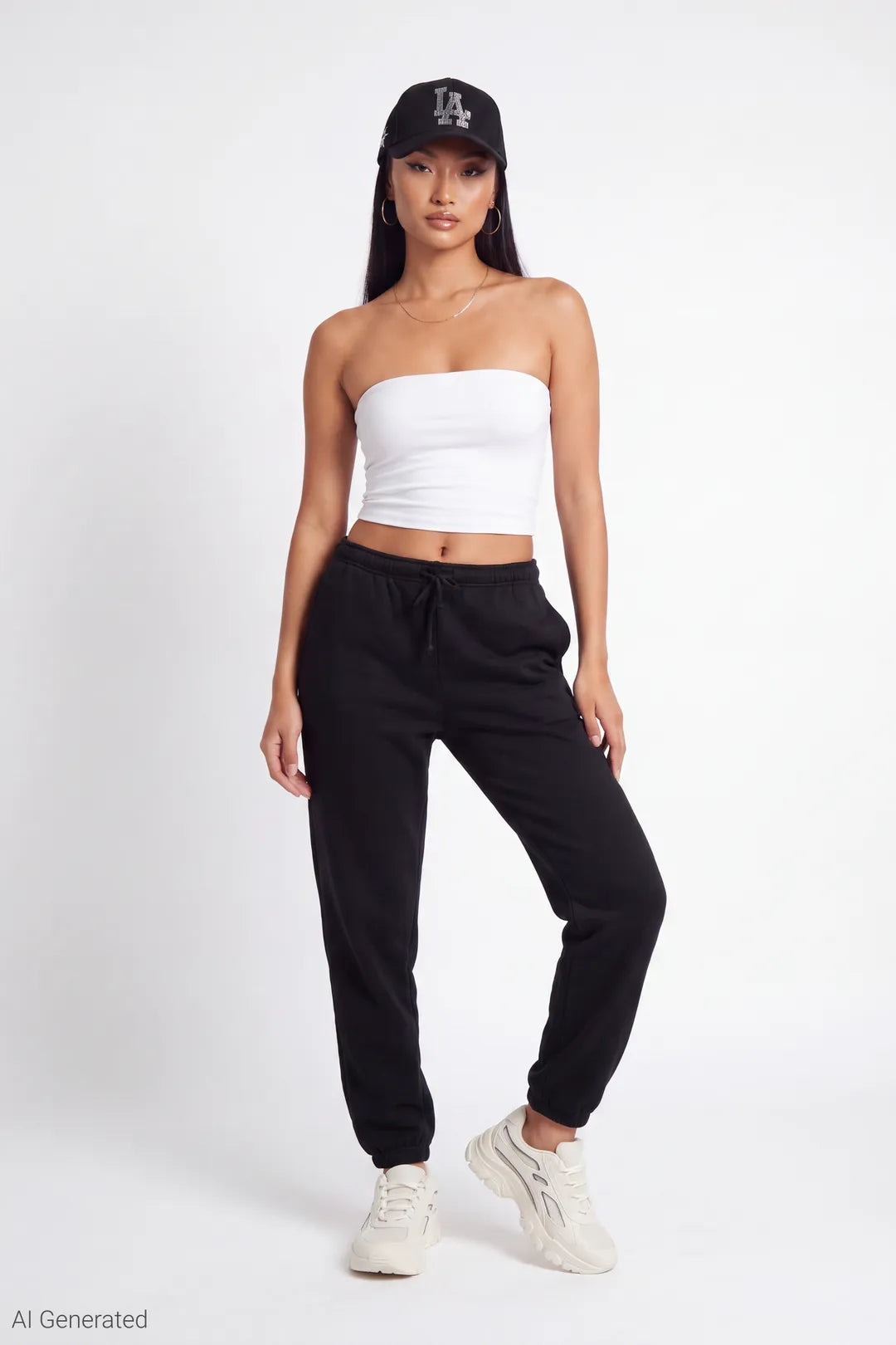 Fleece Low Rise Slim Fit Jogger - Black