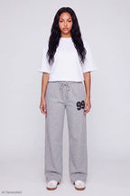 Graphic Fleece Low Rise Wide Leg Sweatpant