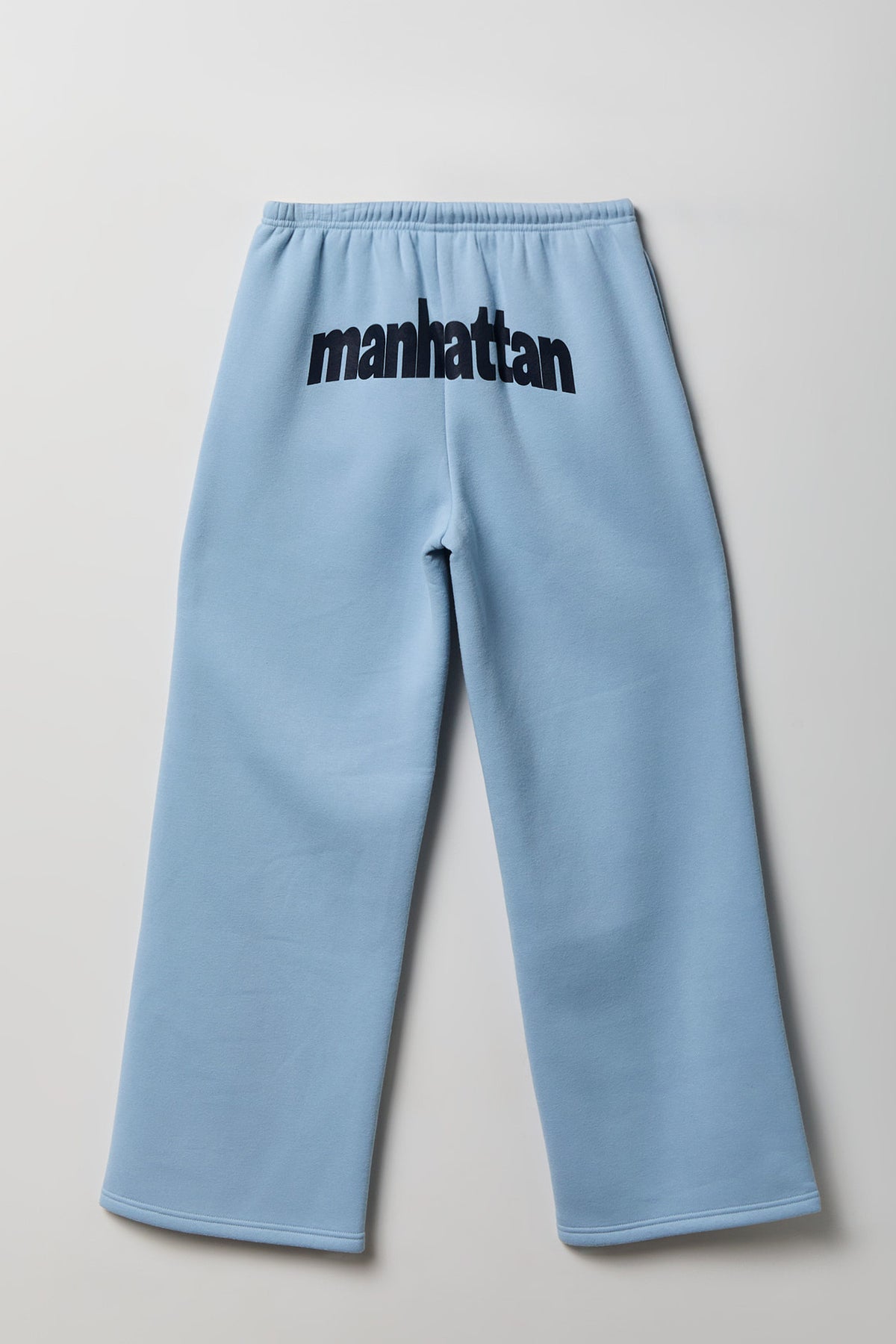 Alt View 2. Graphic Fleece Low Rise Wide Leg Sweatpant - Light Blue