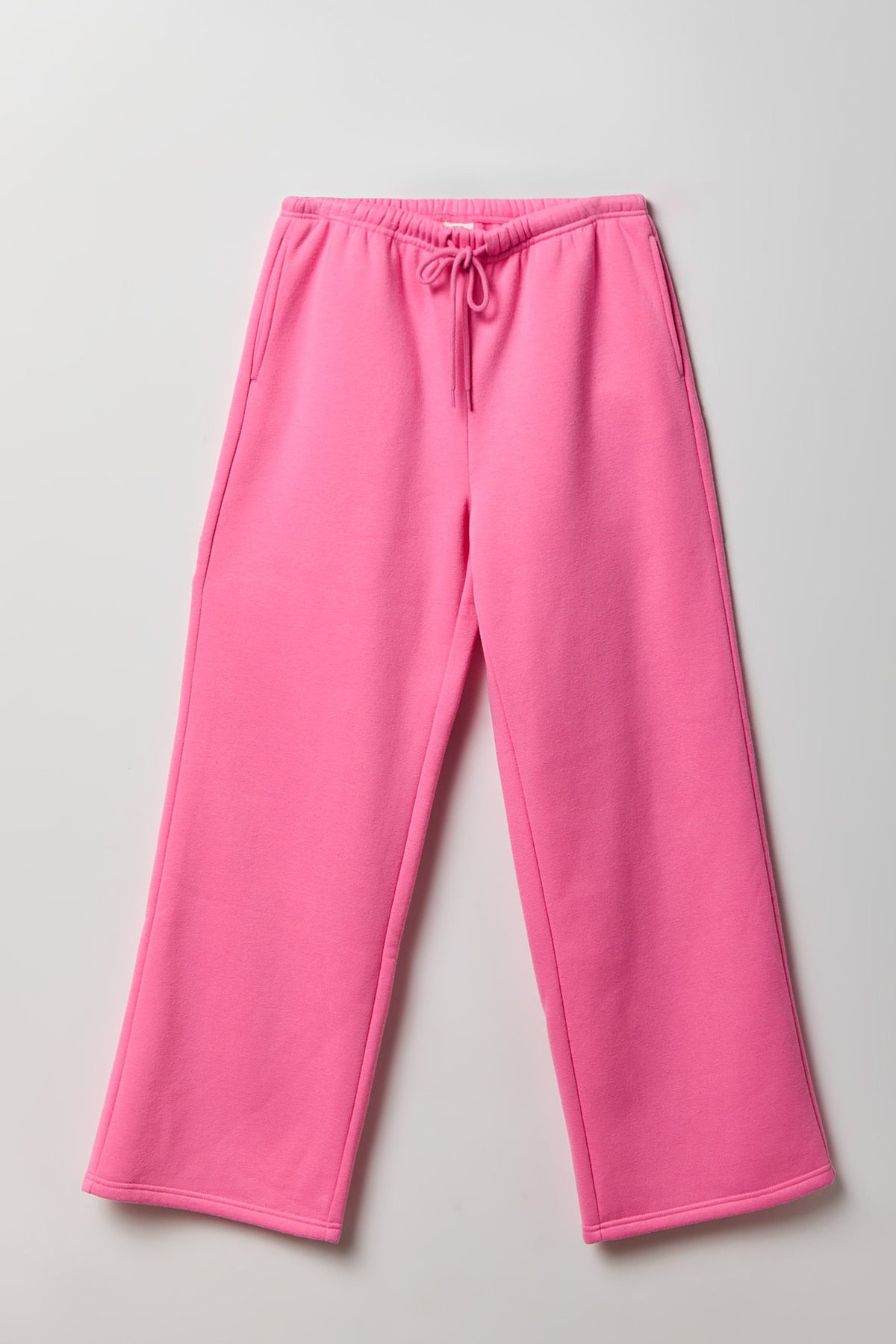 Graphic Fleece Low Rise Wide Leg Sweatpant - Pink