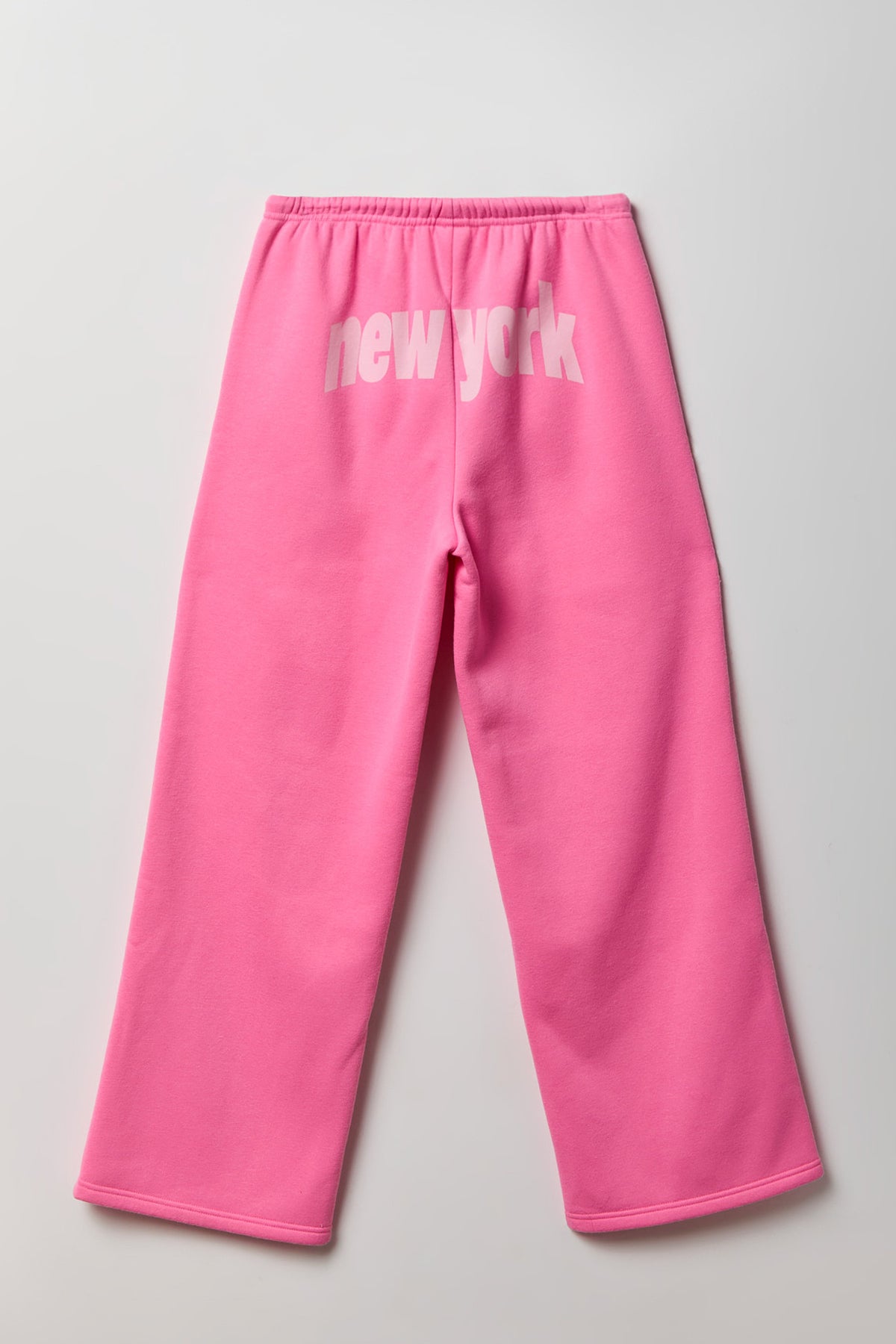 Alt View 2. Graphic Fleece Low Rise Wide Leg Sweatpant - Pink