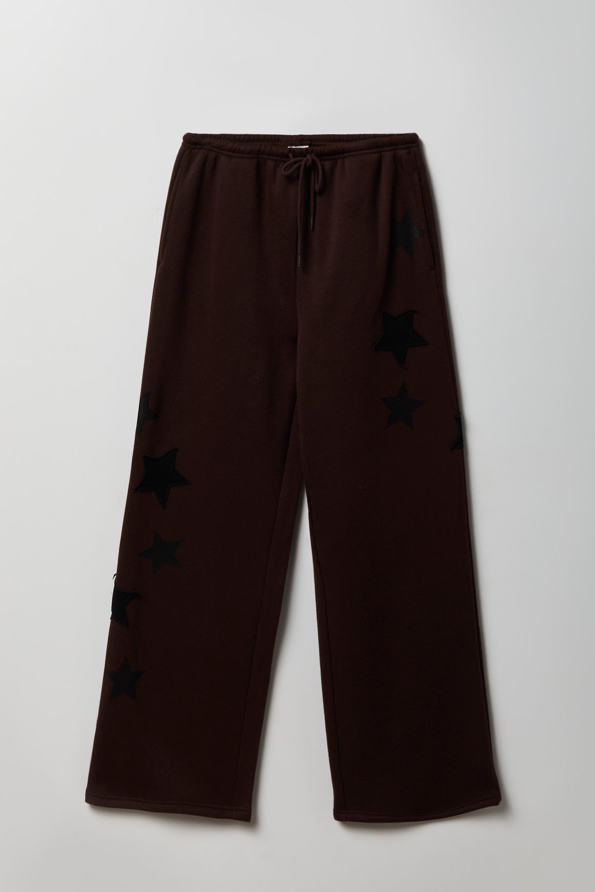 Alt View 4. Fleece Graphic Wide Leg Sweatpant - Brown