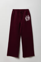 Fleece Graphic Wide Leg Sweatpant