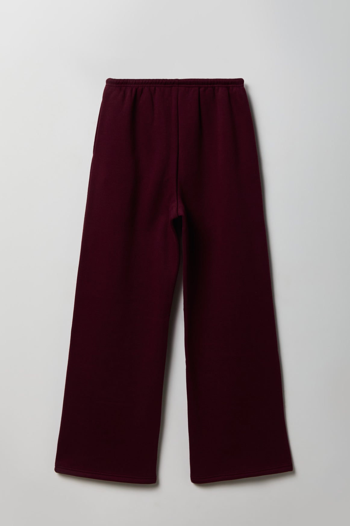 Alt View 2. Fleece Graphic Wide Leg Sweatpant - Burgundy
